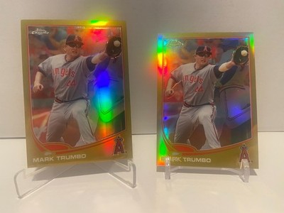 2013 TOPPS CHROME MARK TRUMBO GOLD RERACTOR LOT OF 2*1/50 & 50/50*BOTH BOOKENDS