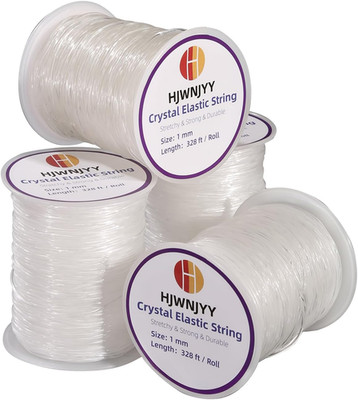 4 Rolls Stretchy Bracelet String, 1 Mm Sturdy Crystal Clear Elastic String Cord
