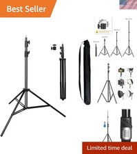 Heavy Duty Light Stand 9.5ft Adjustable Aluminum Tripod for Photo Studio Gear