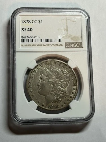 1878-CC Morgan Silver Dollar NGC XF40 Nice Original Key Date