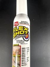 Flex Shot White Thick Rubber Adhesive Sealant 8 oz - As Seen on TV - New Unused