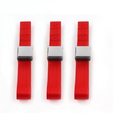 Early Cars 1933 - 1934 Airplane 2pt Red Lap Bench Seat Belt Kit - 3 Belts rod v8