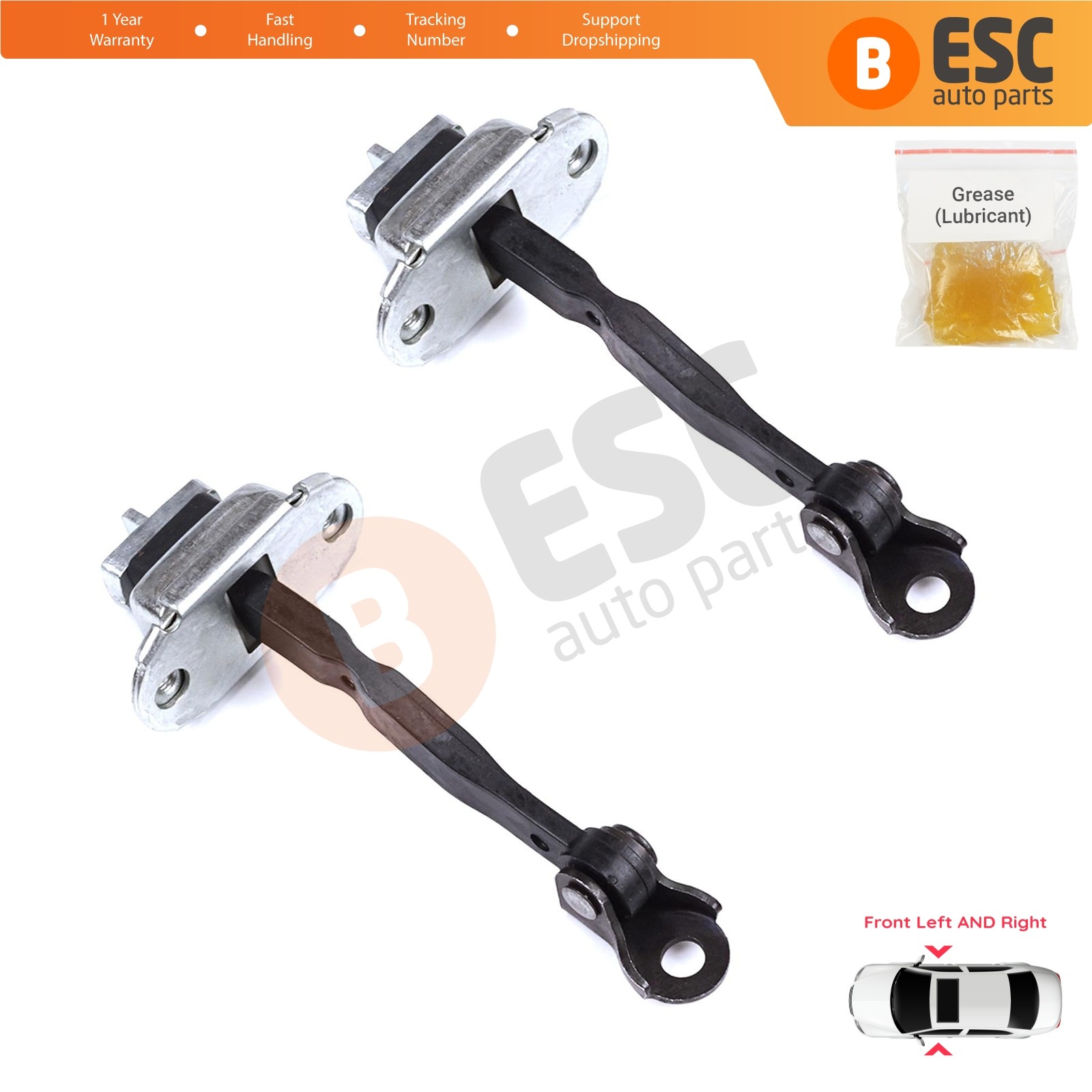 2X Front Hinge Door Stop Assy Limiter for Toyota Camry MK5 V3 XV30 2001-2006