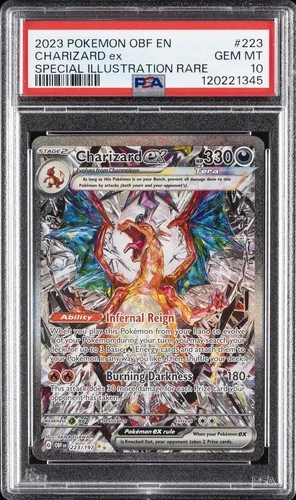 2023 POKEMON OBF EN-OBSIDIAN FLAMES #223 CHARIZARD EX PSA 10