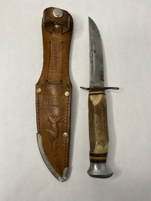 Solingenヴィンテージナイフ Vintage Edge Mark 460 Fixed Blade Knife Stag Handle Solingen