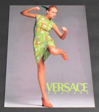 1995 Print Ad Sexy Fashion Long Legs Lady Heels Redhead Versace Smooth Dress NP