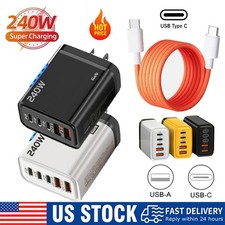 240 W USB-C to C Cable PD Fast Charger Type C Cord For iPhone Samsung Google