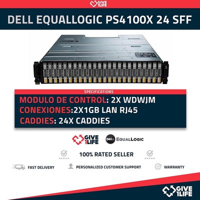 DELL EQUALLOGIC PS4100X 24 SFF 2x WDWJM MODULE + 2 QUELLEN
