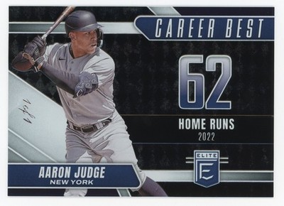 2026 PANINI DONRUSS ELITE #3 AARON JUDGE 1/1 BLACK CAREER BEST 62 HOME RUNS SP