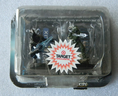 2007 HALO ACTION CLIX TARGET EXCLUSIVE 2- MINITURES W/ CARDS USED MAR087