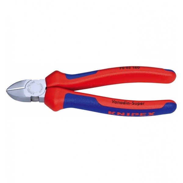 Knipex Seitenschneider, Mit Mehrkomponenten-HüLlen, Verchromt 180 Mm-image