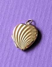 Vintage Heart Shaped Locket - 9ct Gold Back + Front only