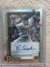 2025 Topps Chrome Update Evan Sisk AC-ES Auto /499 RC ROOKIE