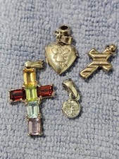 Assorted Small Pendants CZ & 3 925 Silver 1 Locket