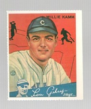 1982 Dover 1934 Goudey R320 Reprint Willie Kamm Cleveland Indians #14