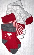 CARTERS 3 piece sock set multi color/HEART choose style size 0-3 months