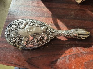 Sterling Silver Antique Vanity Hair Brush