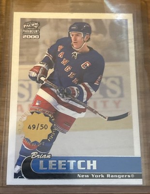 1999-00 Pacific Paramount Premiere Date Brian Leetch Card #152 s/n 49/50 Rangers