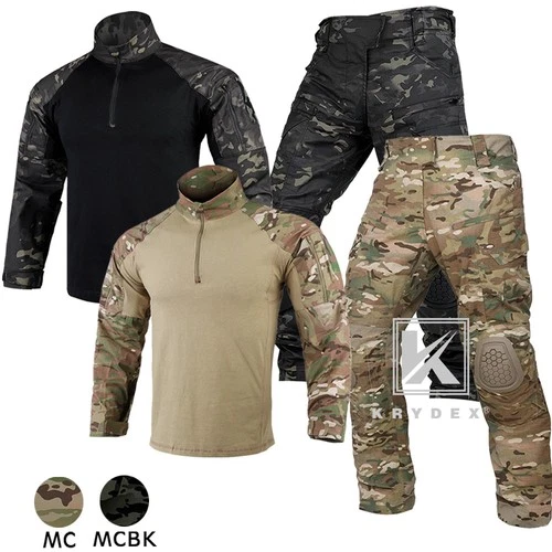 KRYDEX Gen4 Combat Uniform Tactical BDU Tops & Trousers w Elbow Pads & Knee Pads
