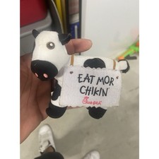Chick-fil-A Eat Mor Chikin Stuffed Cow Plush 2017 Black White Stuffed Animal