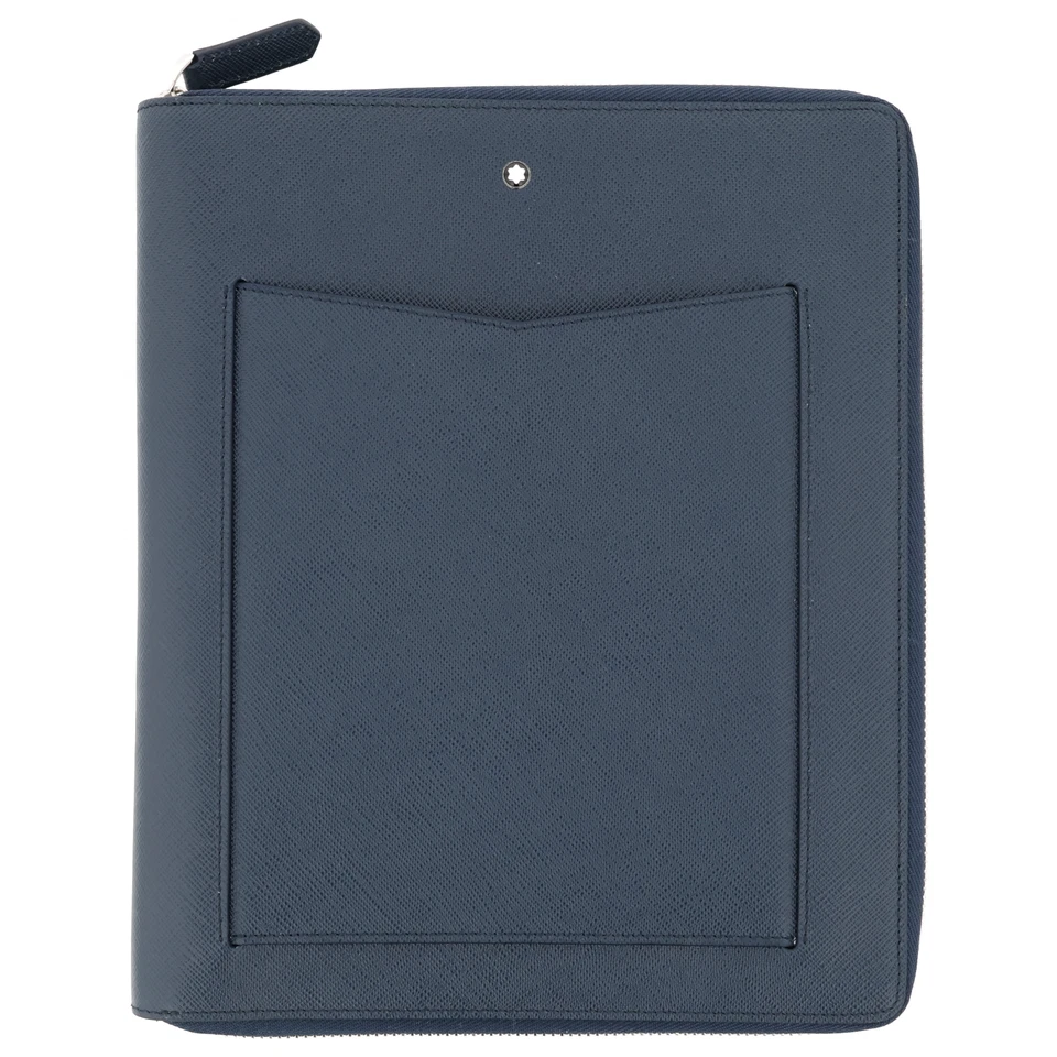 Montblanc Leather Goods Sartorial Schreibmappe A5 Außenfach Navy ID: 128663 NEU - Bild 2 von 4