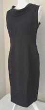 The Limited Studio 400 Womens Dress Sheath Slimming Cowl Neck Black 6 New $79