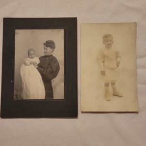 Lot 3 Antique Sepia Original Mounted Cabinet Card Albumen Portrait Photos Kids