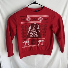 Star Wars Darth Vader Sweatshirt Men Ugly Christmas Sweater Size Medium Red