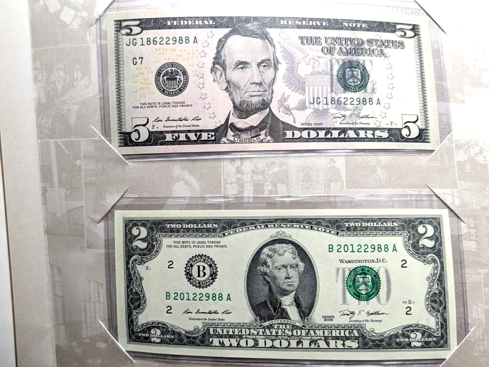 150th Anniversary Currency Set Series 2009 $2 & $5 Notes Includes Book And Notes - Image 4 of 4