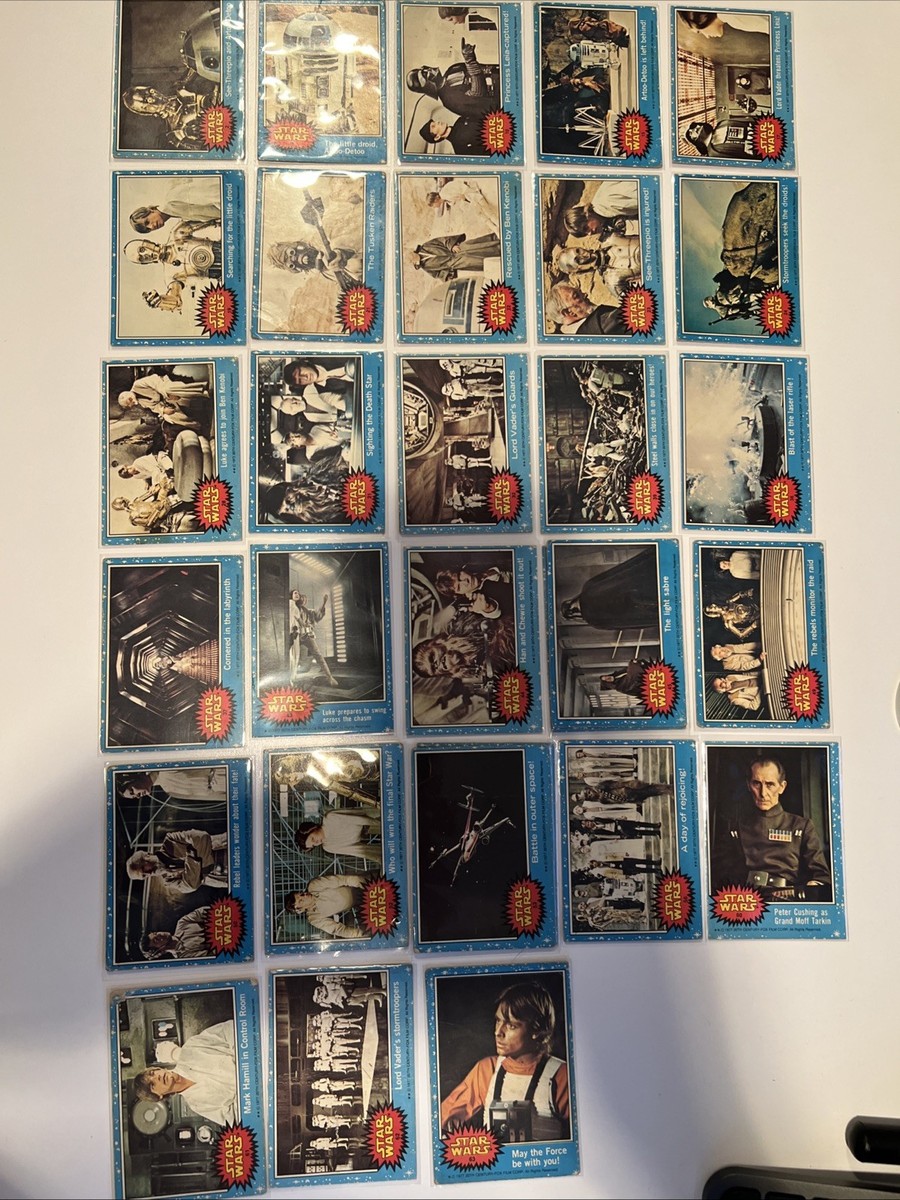 rare star wars cards 1977 1977 Topps Star Wars Series 1 U.K. partial set 28 cards