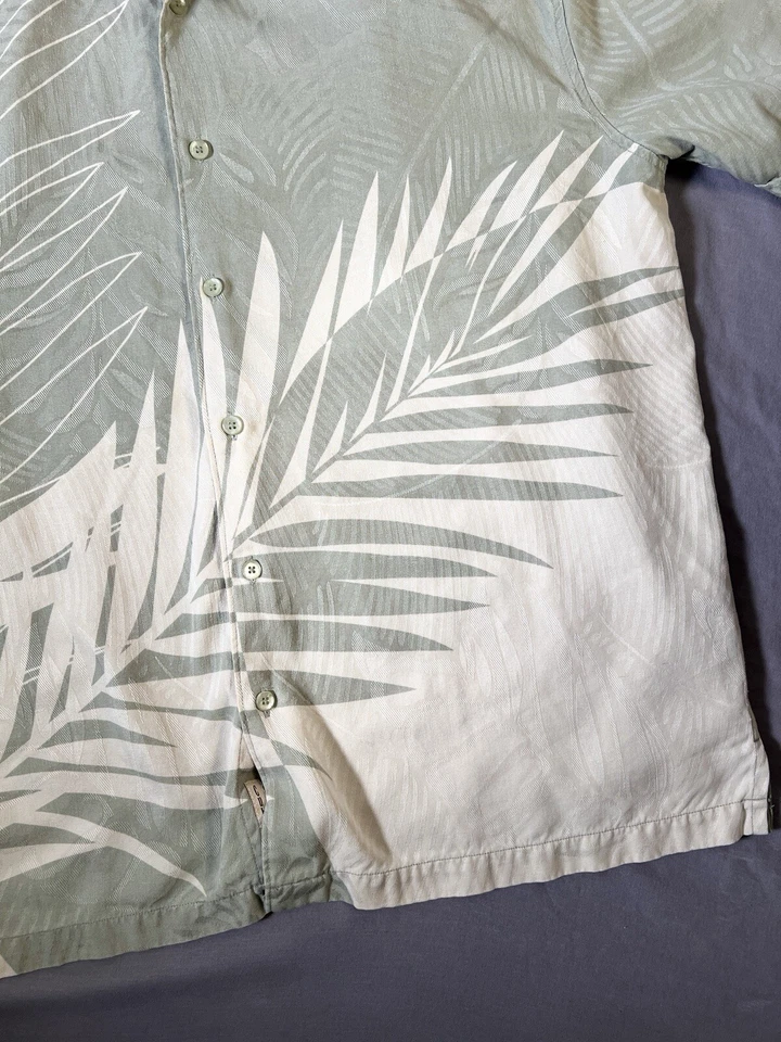 Camisa Cubavera Para Hombre Extra Grande 100% Seda Floral Hawaiana Heritage Fit XL A6 Foto 3 de 4