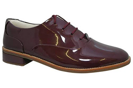 Scarpe da bambina Clarks Drew Star Jnr rosse in pelle verniciata taglia UK 4 F