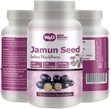Jamun Seed Capsules   1000mg   300 Count   Blood Sugar  Antioxidant Support