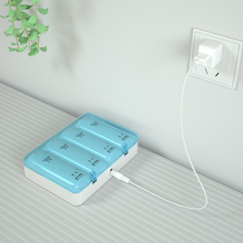 Wii&Wii U Remote Controller Charging Station + 4Pack 2800mAh Replacement Battery - Picture 3 of 12