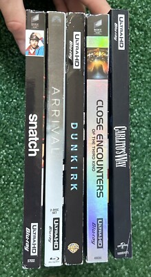 4k UHD Ultra HD Blu-Ray Lot W OOP Slips, Snatch, Arrival, Dunkirk, Carlitos Way
