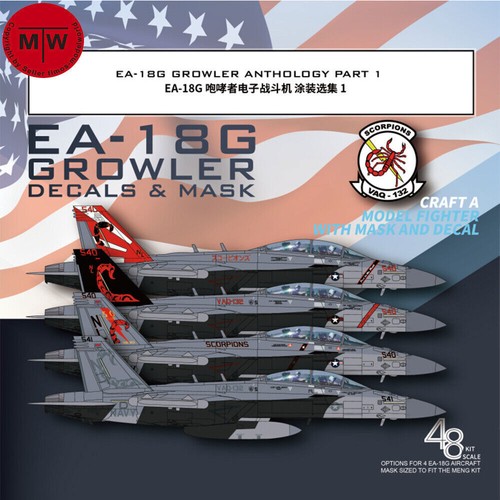 Galaxy 1/48 EA-18G Growler Anthology Teil 2/1/4/6 Aufkleber & Maske für Meng Modell - Bild 16 von 46