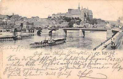 Meisen Germany Gruss aus Harbor View Antique Postcard J39609 | eBay