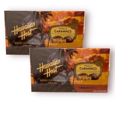 Hawaiian Host Maui Caramacs Chocolate Covered Macadamia 6 oz x 2 Boxes NIB