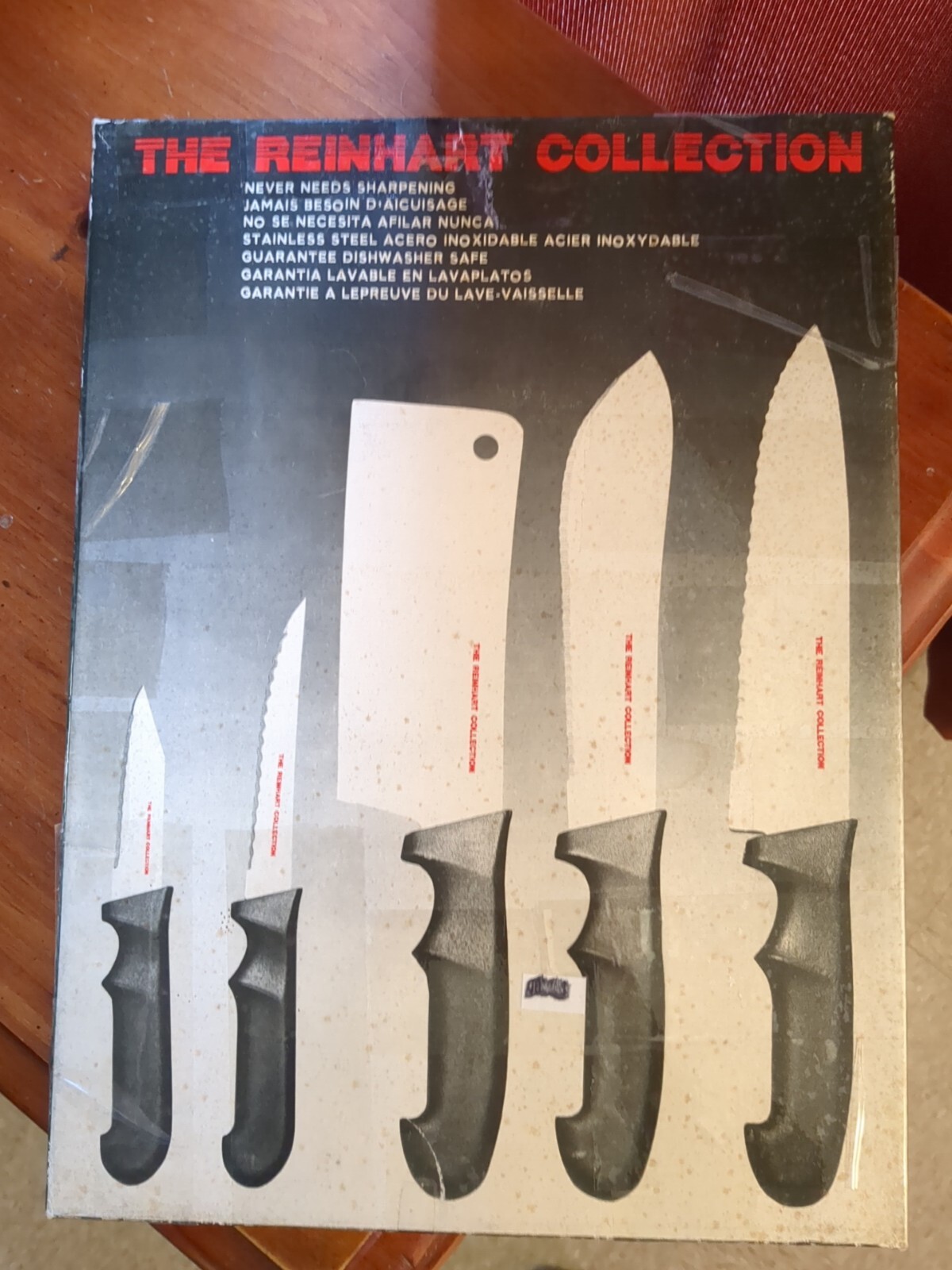 Reinhart Never Need Sharpening Knife Set of 5 New In Box
