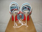 100% AUTH NEW WOMEN LOUBOUTIN AQUA RONDA 120 PVC PLEXI HEEL SANDALS US 6.5 — photo 8