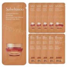 Sulwhasoo Concentrated Ginseng Rejuvenating Cream Rich 1ml 10pcs  130pcs New