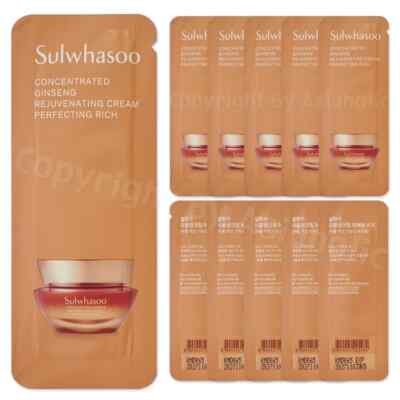 Sulwhasoo Concentrated Ginseng Rejuvenating Cream Rich 1ml (10pcs ~ 130pcs) New