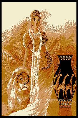 STAR Rug DESIGN 1108 Lady With Lion (5'2''x7'5'',Beige)Star