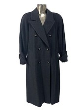 Nuage Jacket Cashmere Coat Size Medium 14 Womens Vintage Charcoal Grey Knit Eu42