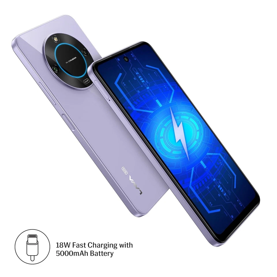 Lava Blaze 2 5G (Glass Lavender, 6GB RAM, 128GB Storage)| Stunning Ring Lig - Image 4 of 4