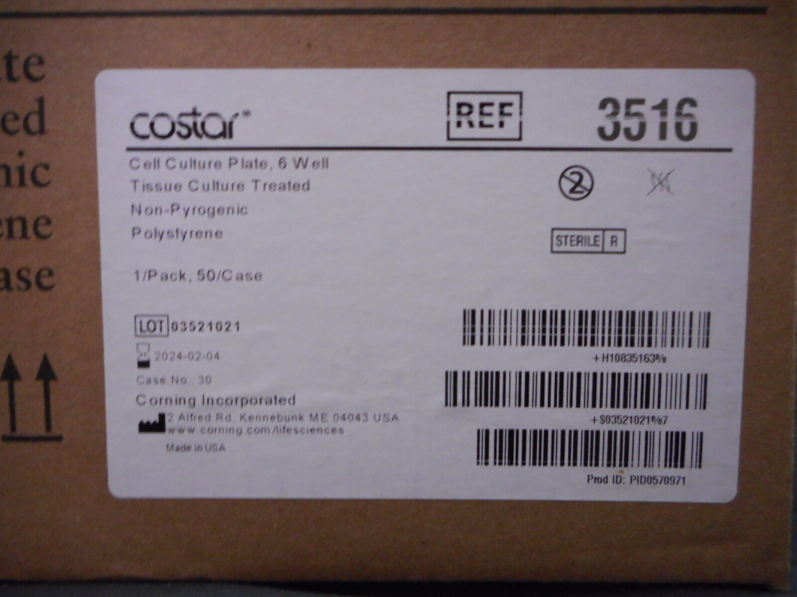 CORNING Costar PS 6 Well Cell Culture Plate Tissue Culture Treated 3516 (50/Cs) eBay