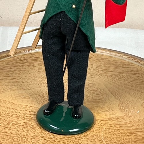 Accendino Byers Choice Caroler 1994 con scala e torcia firmato 13 pollici - Foto 3 di 8