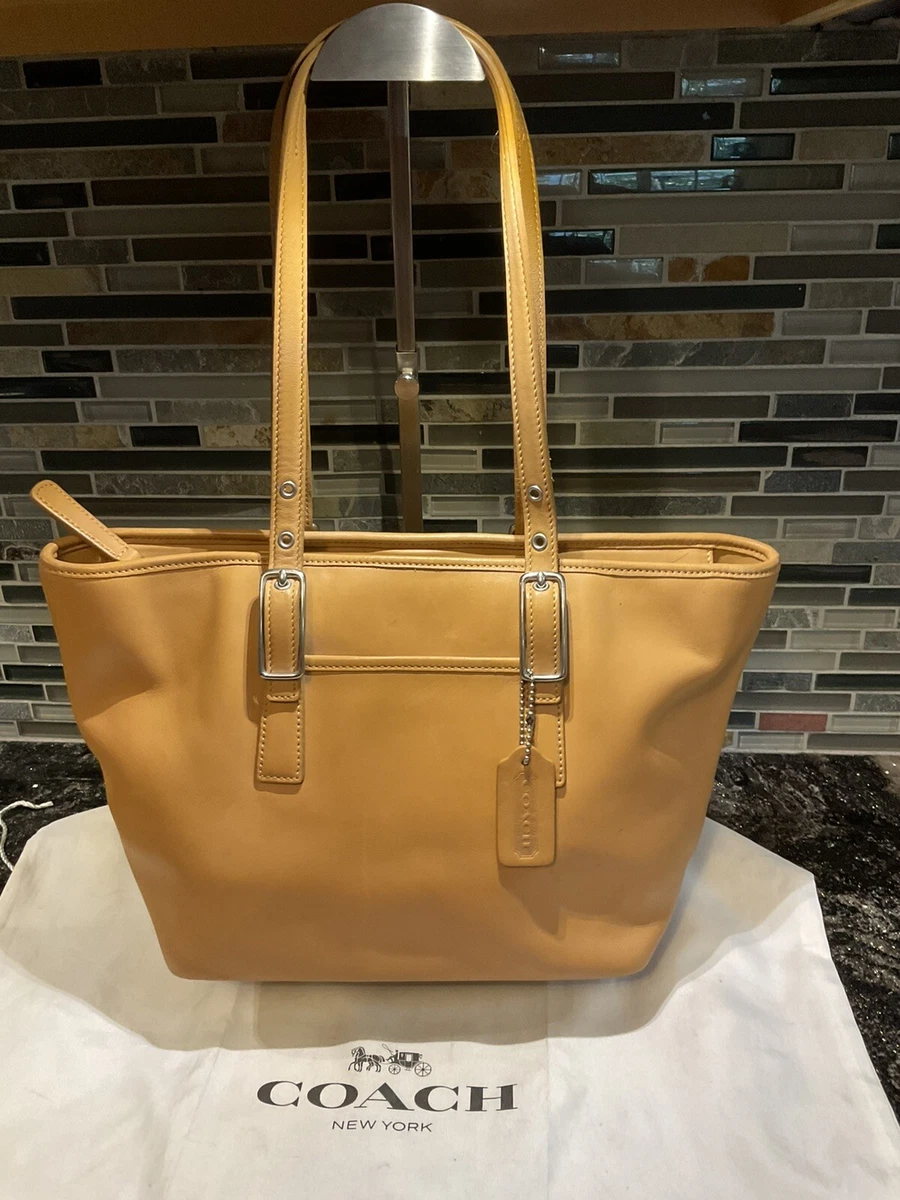VINTAGE COACH LEGACY West Market Tote Bag Camel Tan 9847