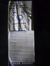 Rare Vintage Record Catalogue from Palings Queen St Brisbane - Philips 10 Inch