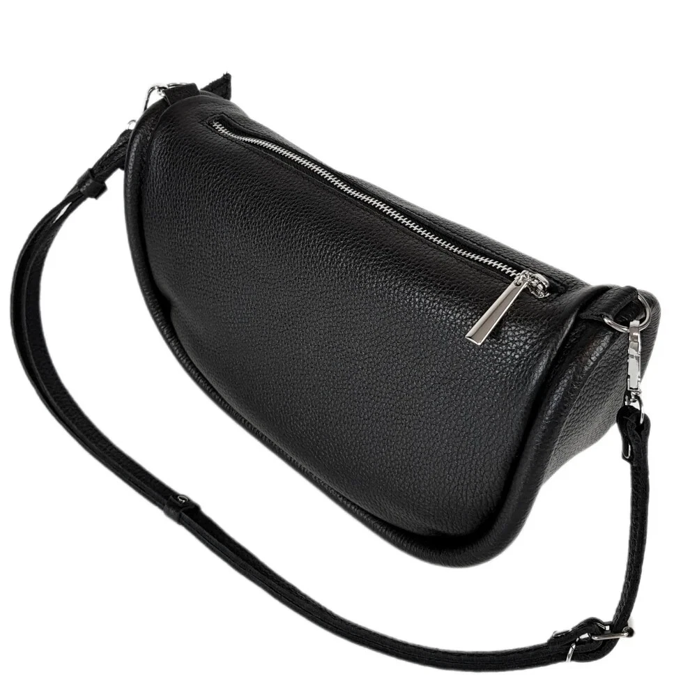 COACH Borsa donna in VERA PELLE fatta a mano nera tracolla tracolla tracolla catena